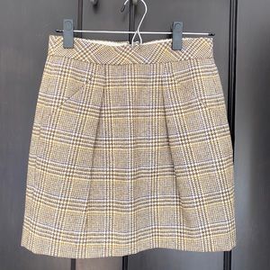 J. Crew Wool Plaid Mini Skirt